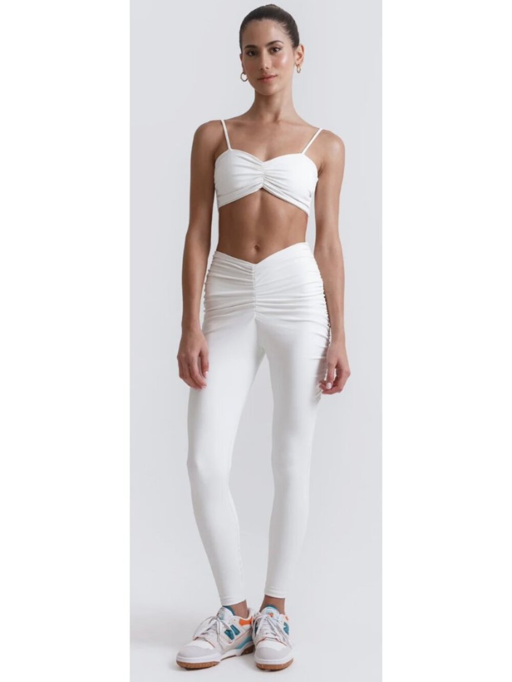 PORT DE O BRAS Ariadne Leggings Chantilly White XS Scrunch Minimalist
